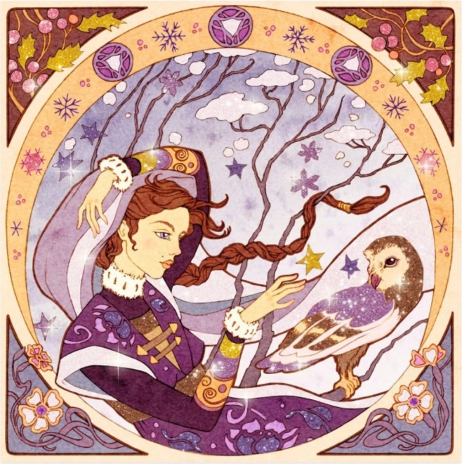 Sablage scintillant - Illustrations inspirées d'Alfons Mucha