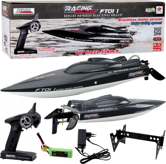 Bateau à moteur de course FT011 avec télécommande