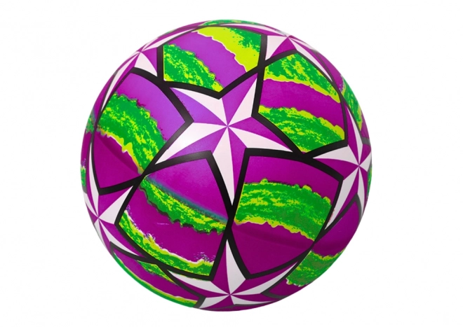 Balle en caoutchouc violette avec étoiles lumineuses 24 cm