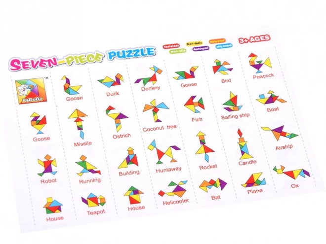 Tangram coloré en mousse douce