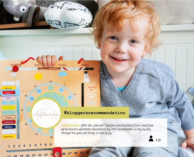 Calendrier éducatif avec horloge pour enfants en allemand