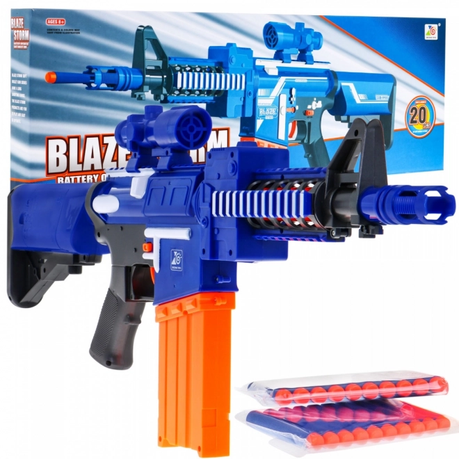 Fusil automatique pour enfants 8+ Blaze Storm 20 longues balles en mousse + viseurs