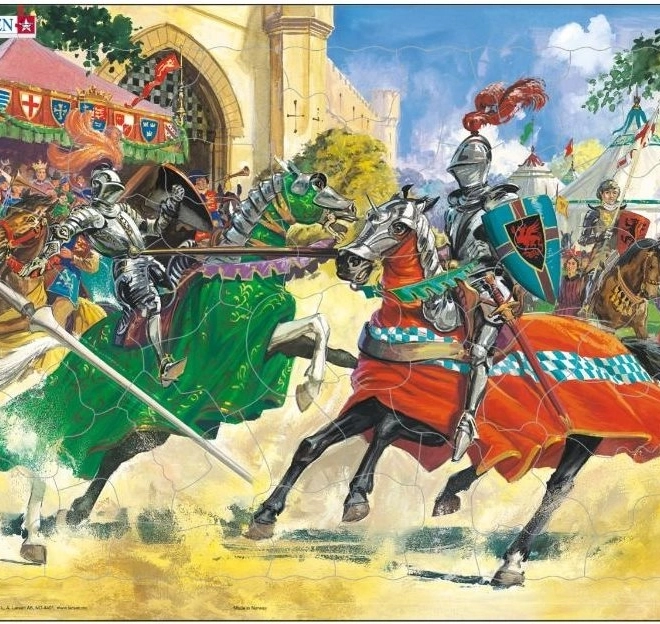 Larsen puzzle pour enfants Tournoi de chevaliers 50 pièces