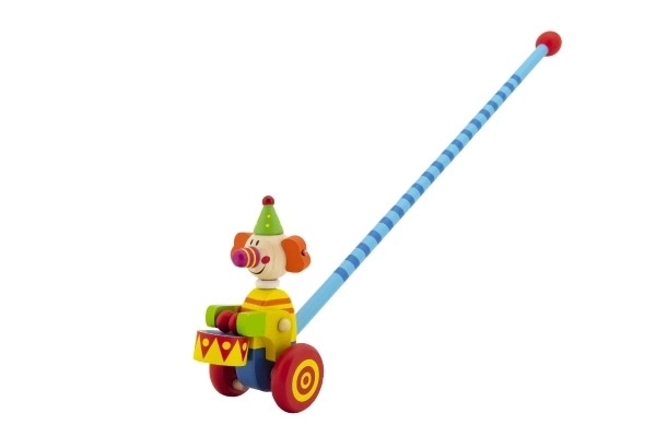 Str pousse-pousse en bois clown 60 cm