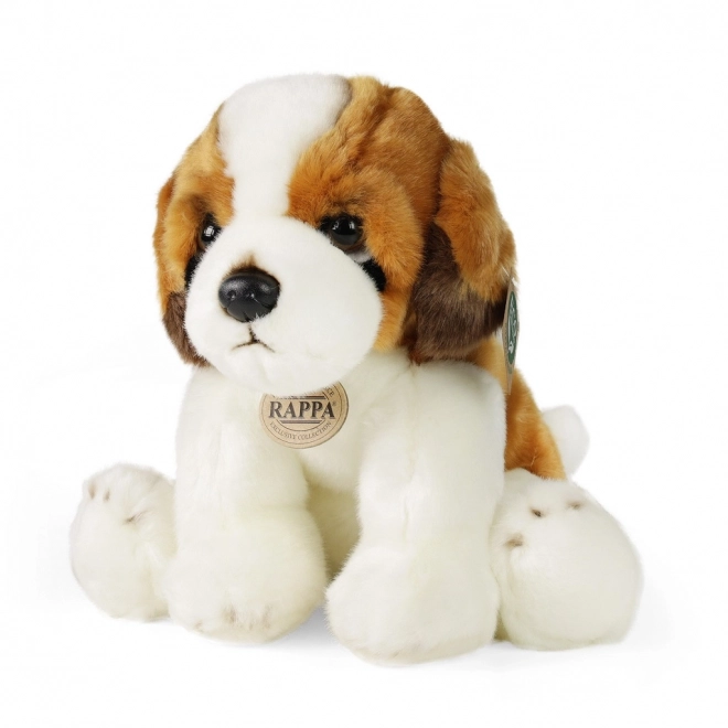 Chien Saint-Bernard en peluche assis