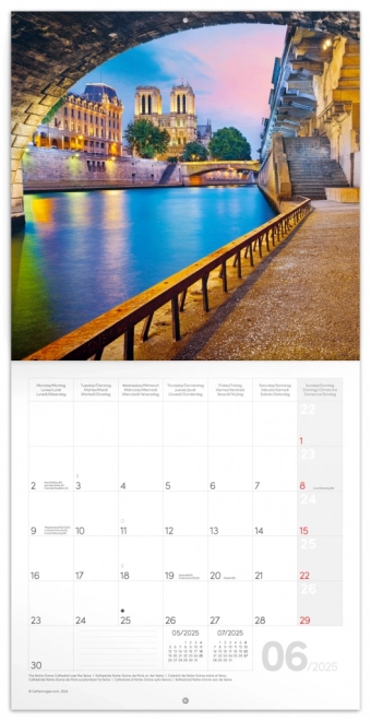 NOTIQUE Calendrier de Notes Paris 2025, 30 x 30 cm