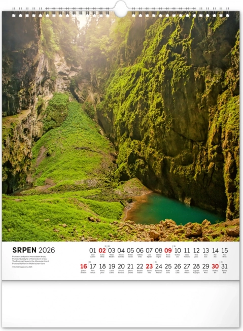 Calendrier mural Balades dans le paysage morave 2026