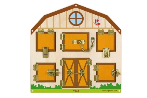 Jeu en bois - verrouiller et déverrouiller
