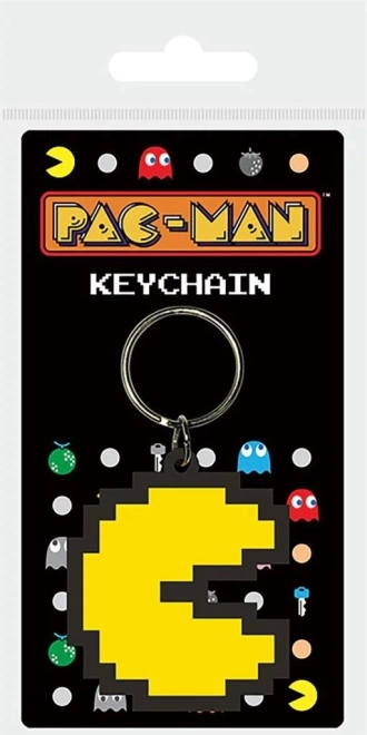 Porte-clés en caoutchouc Pac-Man Pixel