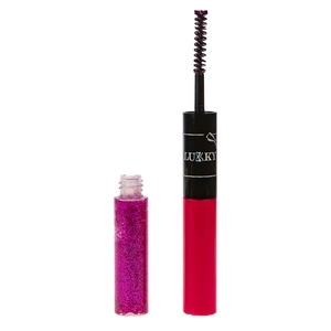 Lukky 2-en-1 mascara et paillettes pour cils, rouge