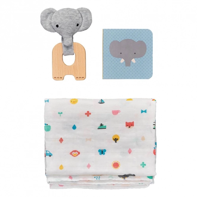 Petit Collage Coffret cadeau pour bébé éléphant