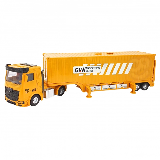Woopie ensemble de construction avec camion 6en1 avec grue et accessoires