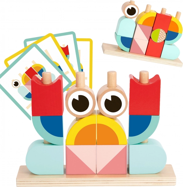 Blocs de construction créatifs en bois Crabe de Tooky Toy