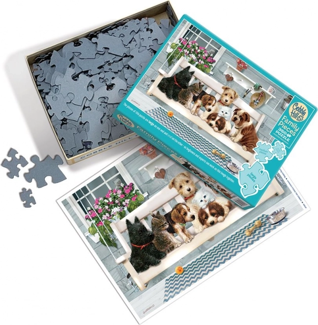COBBLE HILL Puzzle familial Copains sur le porche 350 pièces