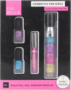 Coffret de maquillage pour enfants - fards à paupières, gloss et 2 vernis à ongles