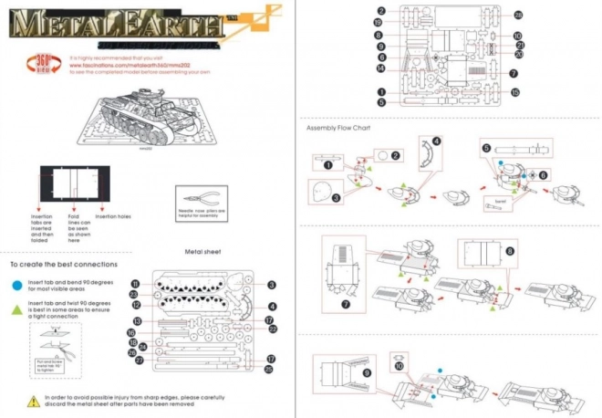 METAL EARTH puzzle 3D Tank Či - ha