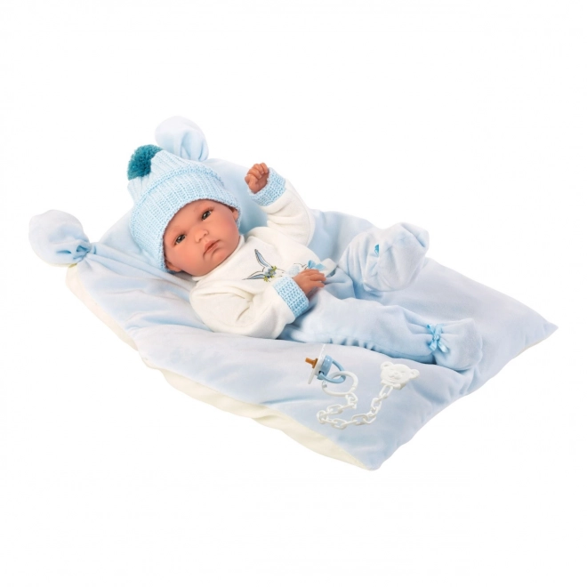 Llorens Nouveau-Né garçon sur couverture 35 cm