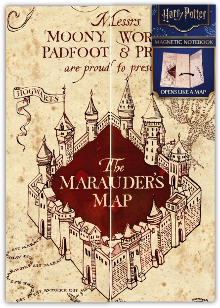 Harry Potter carnet ligné Carte du Maraudeur A5 Magical Locations
