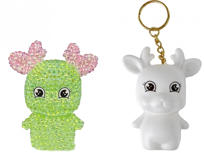 Set de porte-clés 3D en cristaux DIY Diamond Reindeer DIY Crystals