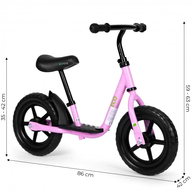 Draisienne pour enfants avec plateforme ECOTOYS rose