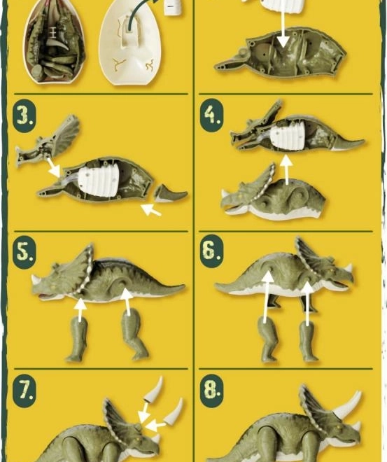 Figurine de dinosaure lumineuse dans un œuf