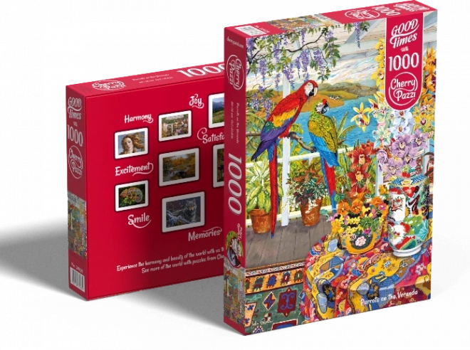 Puzzle perroquets sur la véranda 1000 pièces