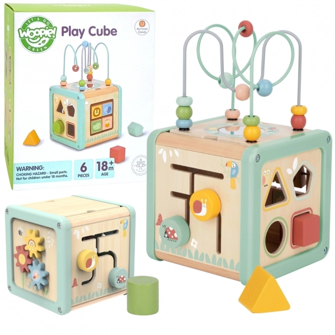 Cube multifonction en bois WOOPIE GREEN
