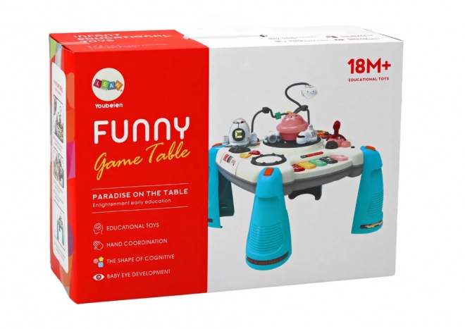 Table d'apprentissage interactif pour enfants Piano Espace Bleu