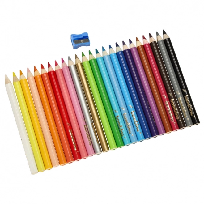 Crayons de couleur avec taille-crayon Bambino - 24 pièces