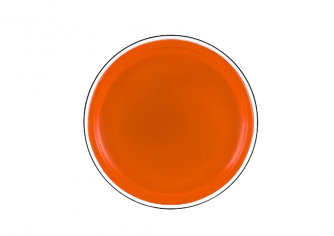 Assiette volante avec dinosaure orange 20 cm