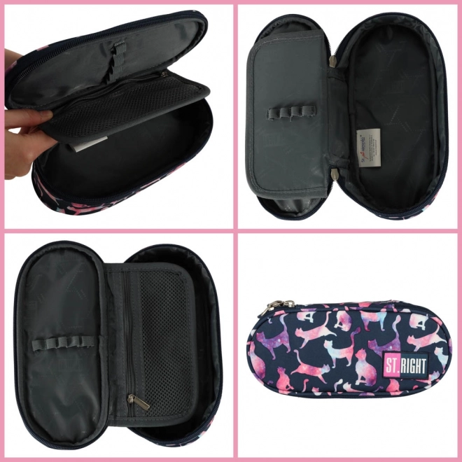 BAMBINO trousse rigide avec rabat chat