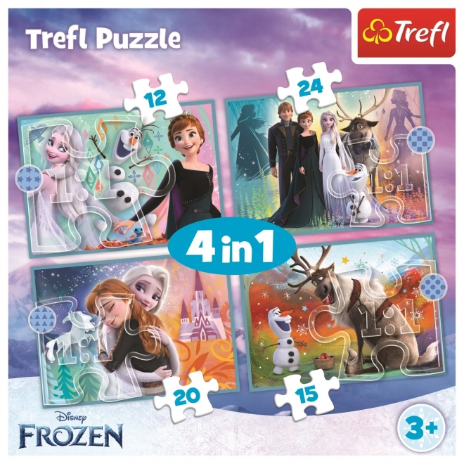 Puzzle Frozen 4v1 (12, 15, 20, 24 pièces) - Monde Merveilleux