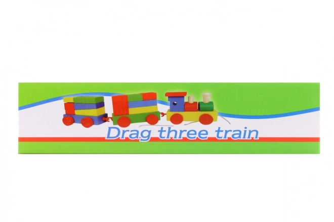 Petit train en bois avec remorque
