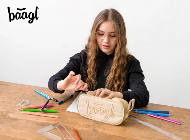 Trousse étudiante Beige