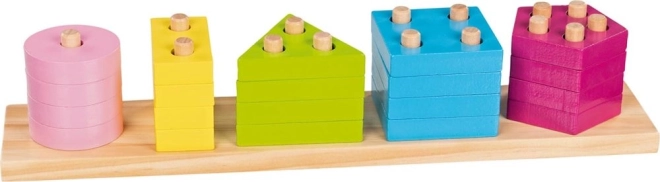 Puzzle en bois GOKI de tri des couleurs et des formes
