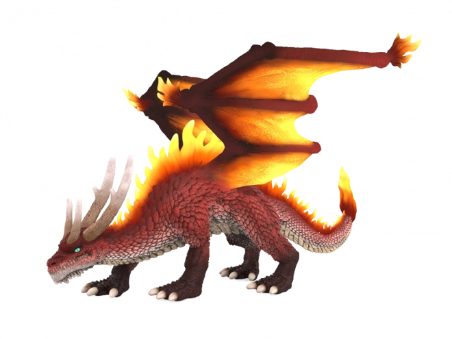 Dragon mythique - de feu