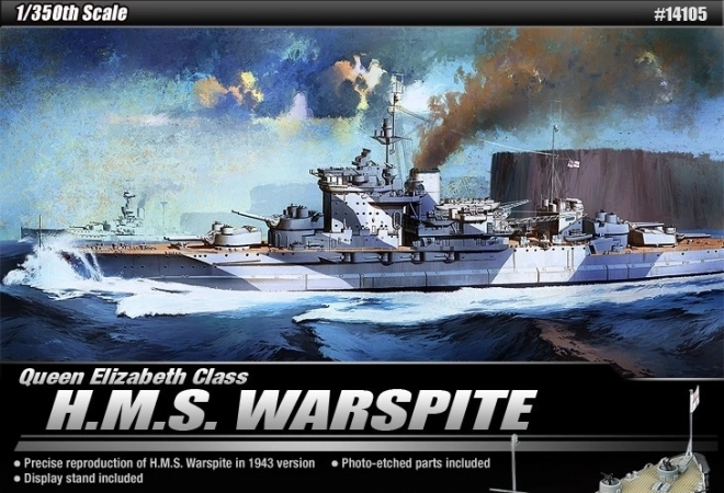 Maquette de navire H.M.S. Warspite – kit en plastique