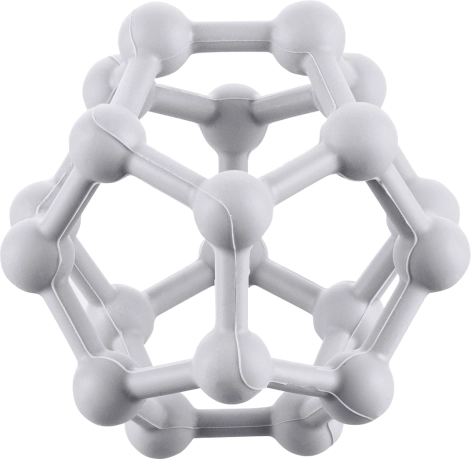 Anneau de dentition en silicone Atom, Gris Colombe