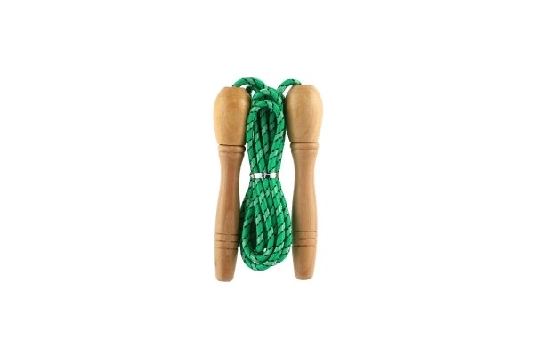 Corde à sauter réglable avec poignée en bois - 270 cm