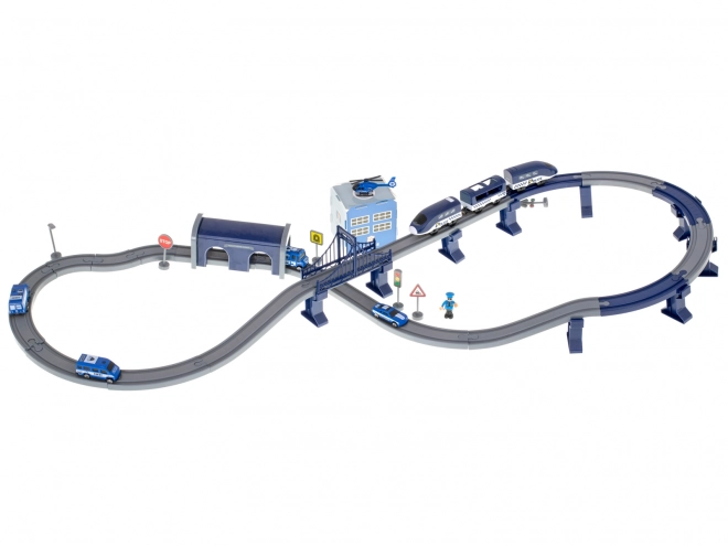 Circuit de train pour enfants - police