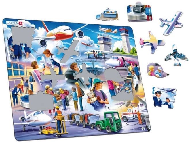 Puzzle Aéroport LARSEN 42 pièces