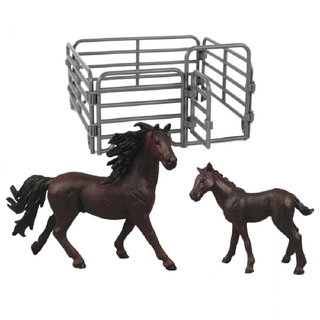 Ensemble de chevaux avec enclos Ma petite ferme