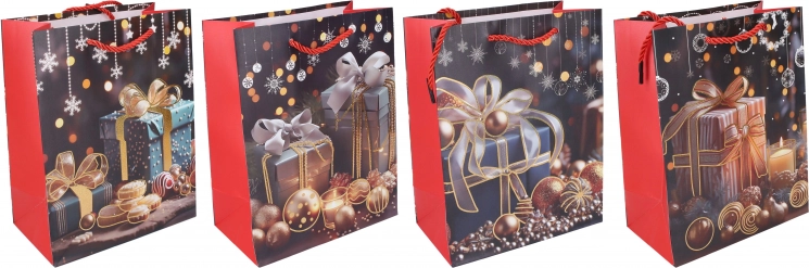 Sac cadeau de Noël L 30 × 41 × 12 cm