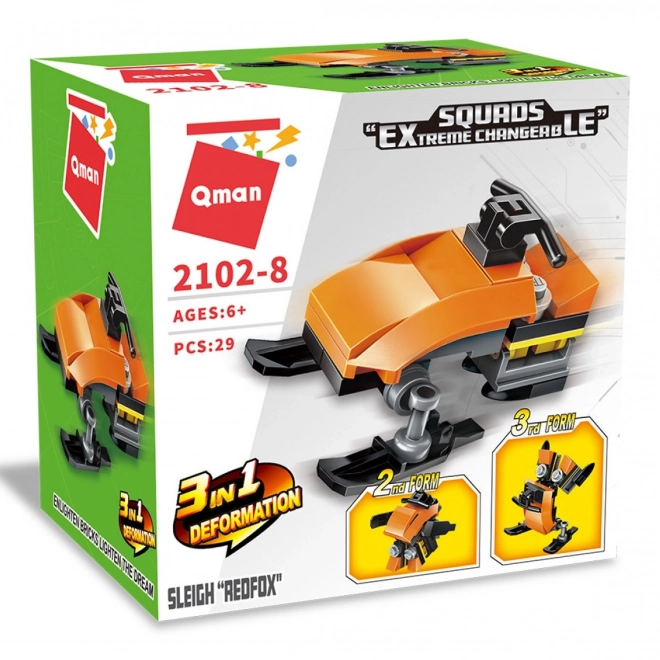 Qman Squros Extrême Changeable 2102-8 Motoneige Redfox 3v1