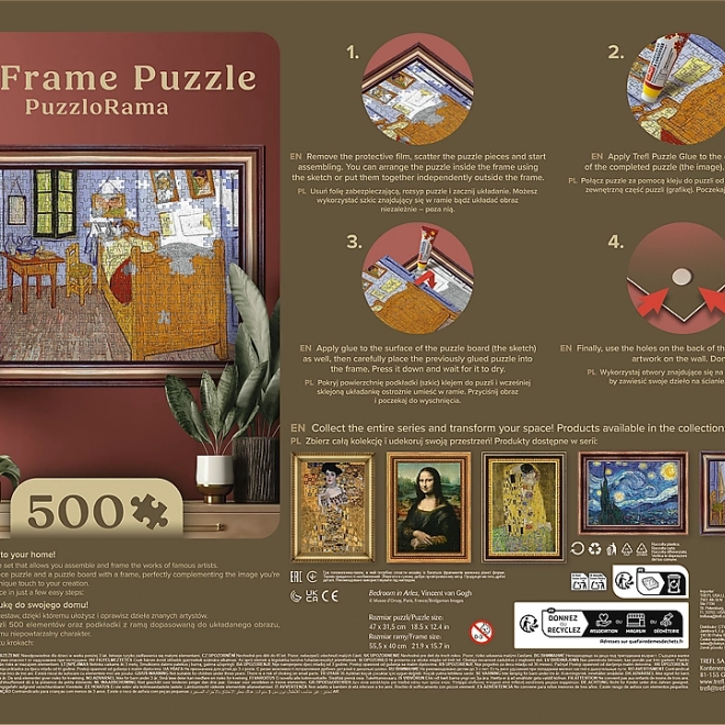 Puzzle artistique encadré Chambre à Arles 500 pièces