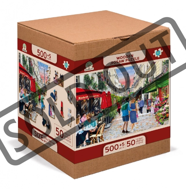 Puzzle en bois de la ville Bistro parisien 2 en 1, 505 pièces EKO