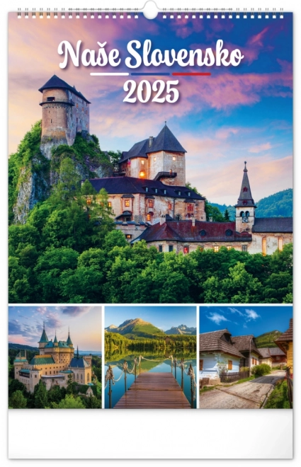 Calendrier mural Notre Slovaquie 2025, 33 × 46 cm