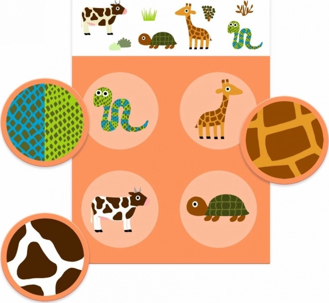 DJECO Loto en boîte - Habits d'Animaux