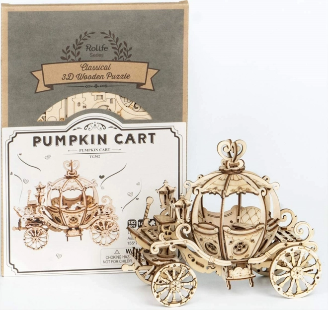 Carrosse en citrouille - Maquette en bois 3D