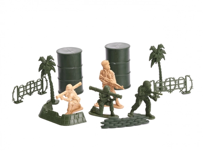 Ensemble de figurines de soldats + base militaire 114 pièces